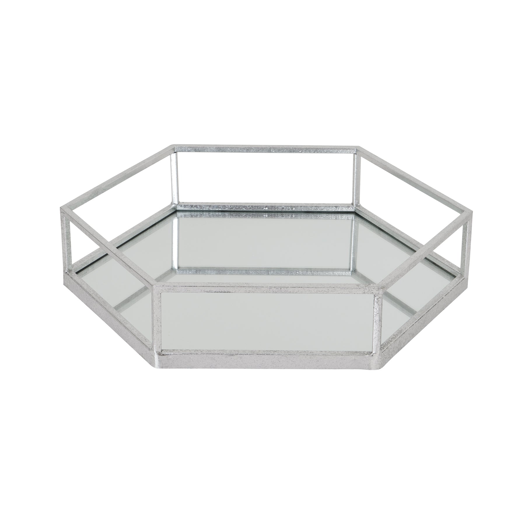 Silver Hexagon Set Of Two Trays - Trays from the Quanta Home collection.