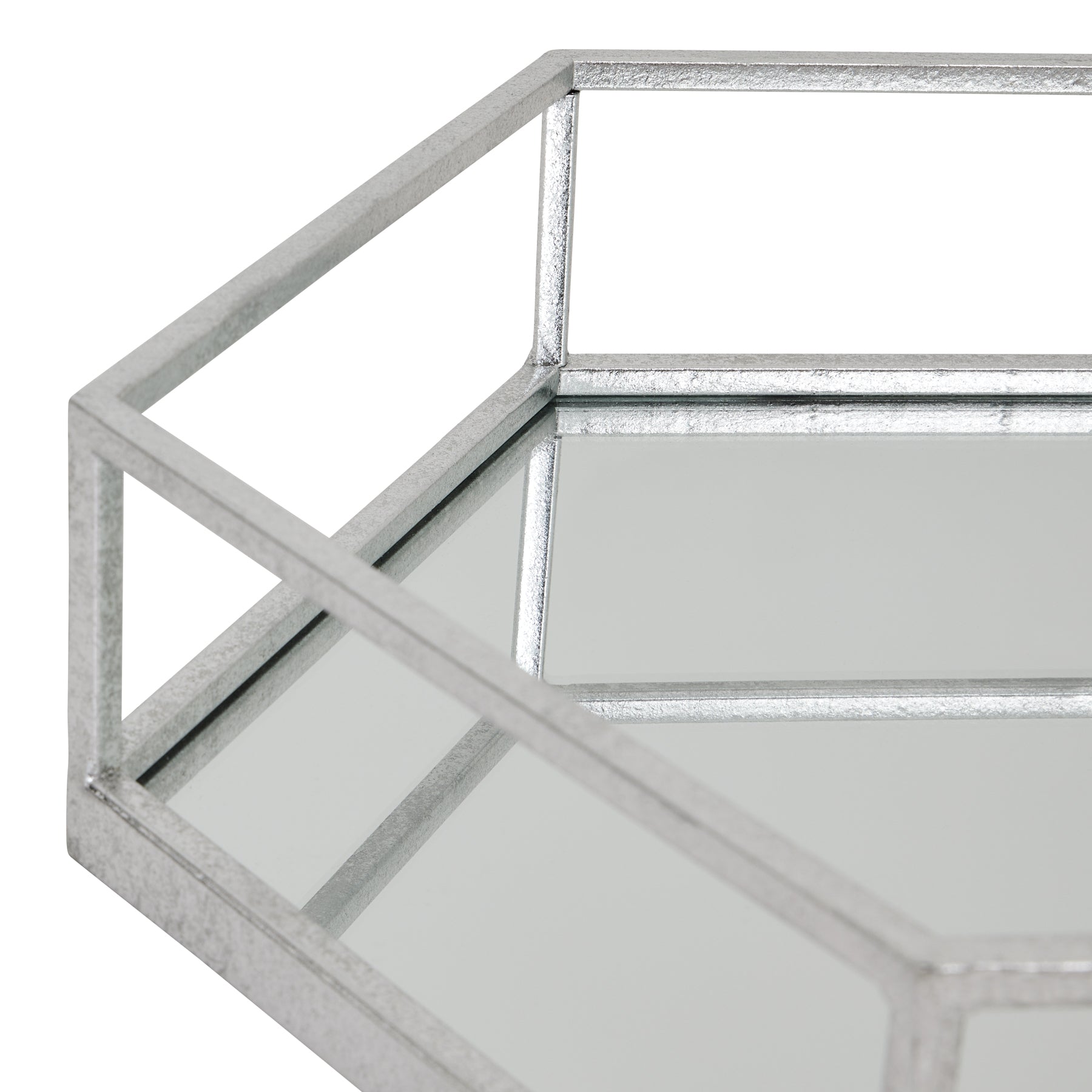 Silver Hexagon Set Of Two Trays - Trays from the Quanta Home collection.