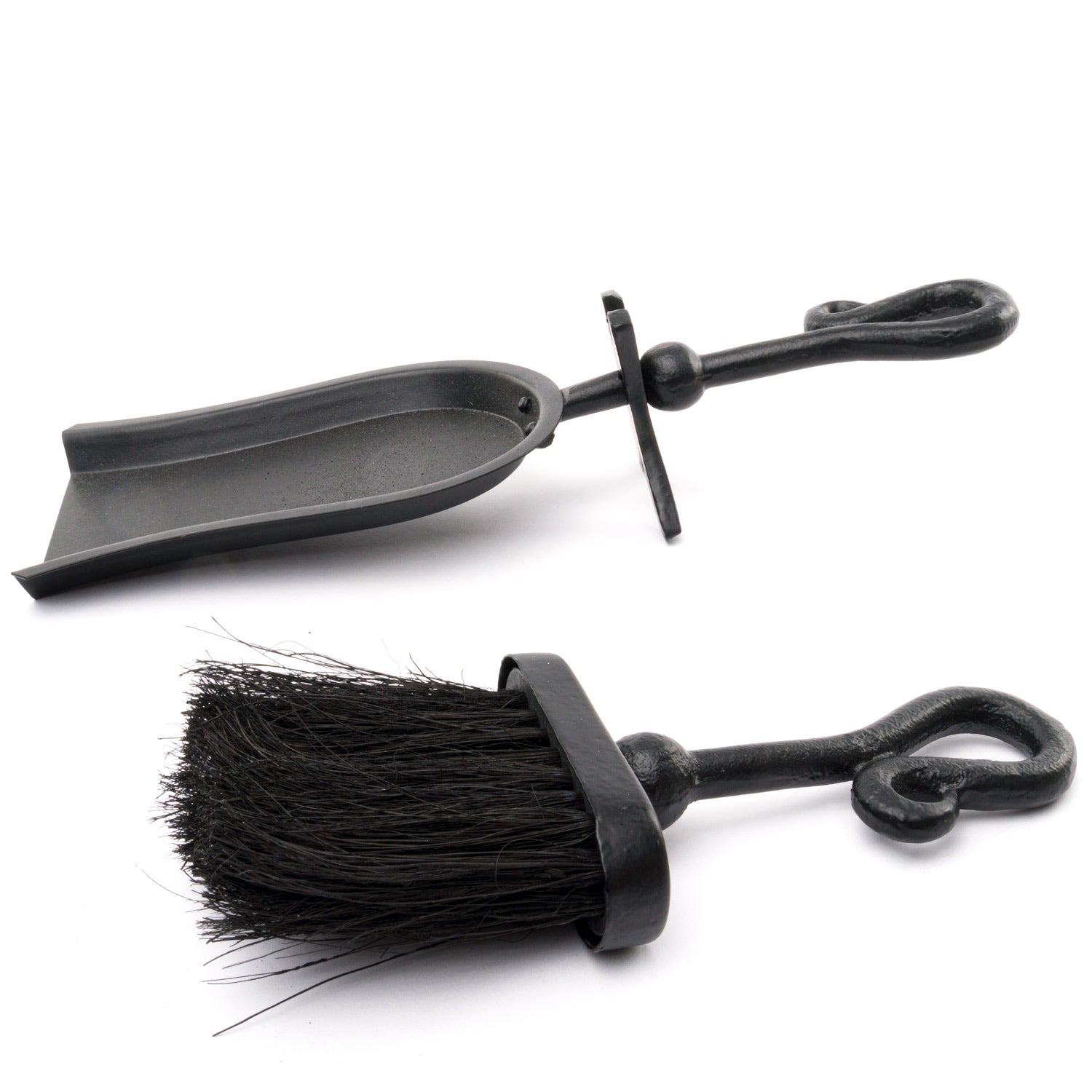 Black Crook Handled Hearth Tidy - Companion Sets and Accessories from the Quanta Home collection.
