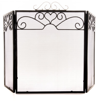 Chrome Topped Three Fold Fire Screen - Fire Screens from the Quanta Home collection.