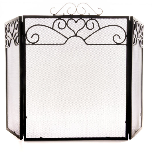 Chrome Topped Three Fold Fire Screen - Fire Screens from the Quanta Home collection.
