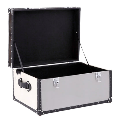 Chelsea Townhouse Black And White Genuine Cowhide Storage Trunk