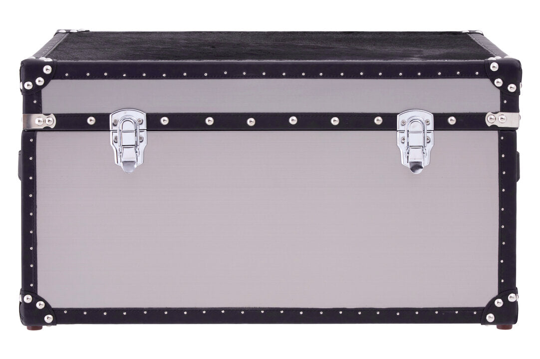 Chelsea Townhouse Black And White Genuine Cowhide Storage Trunk