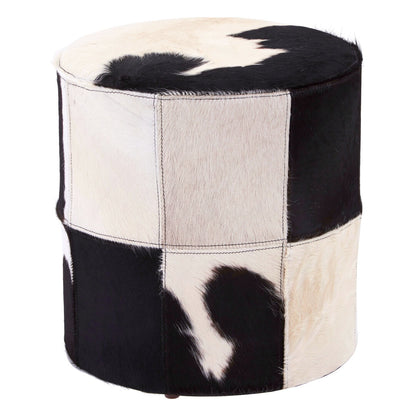 Chelsea Townhouse Black And White Cowhide Stool