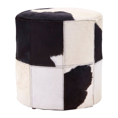 Chelsea Townhouse Black And White Cowhide Stool