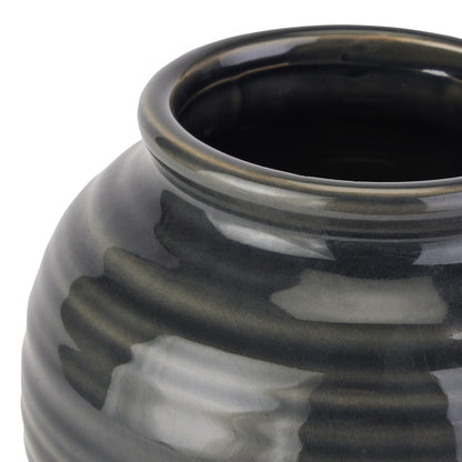 Seville Collection Navy Squat Vase - Vases from the Quanta Home collection.
