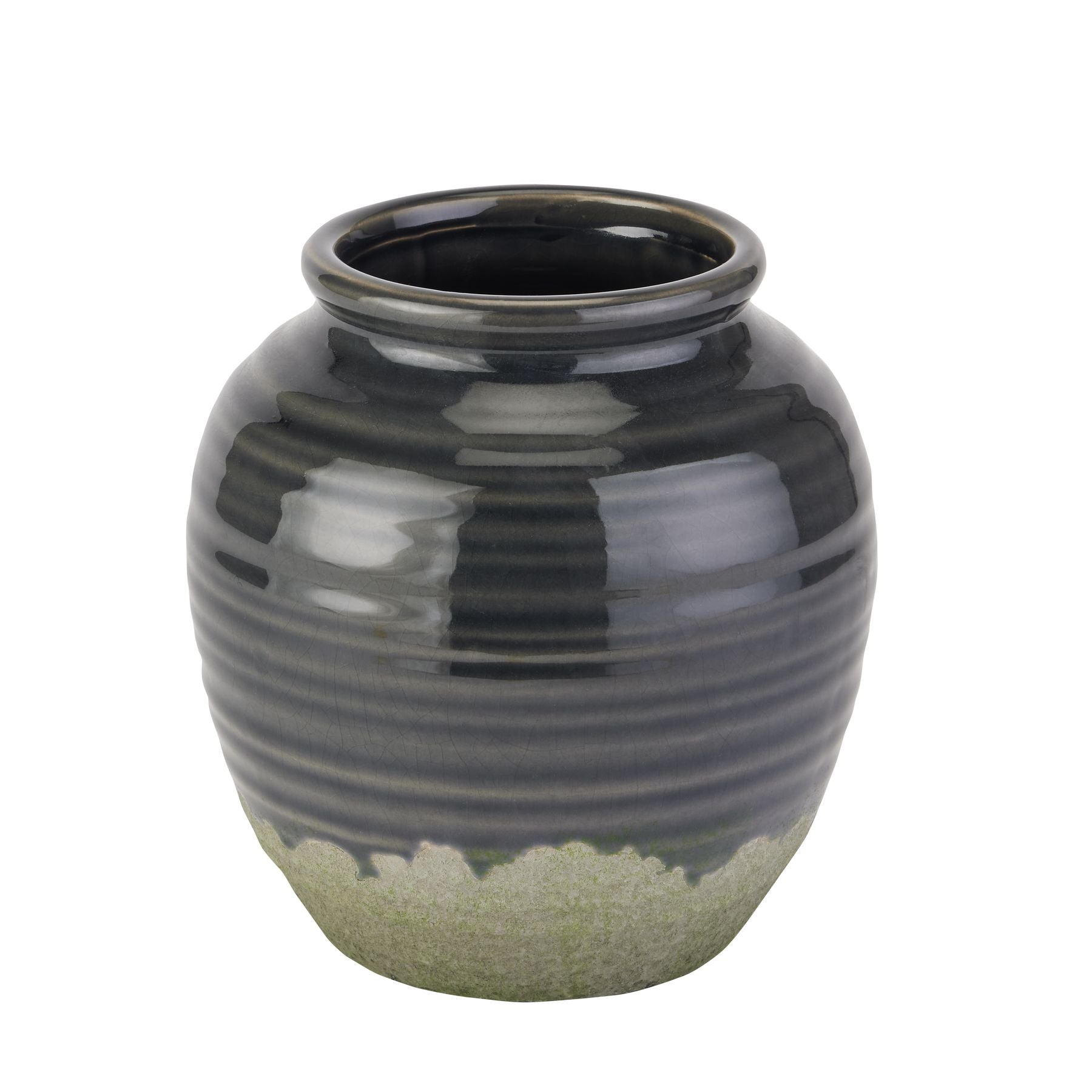 Seville Collection Navy Squat Vase - Vases from the Quanta Home collection.