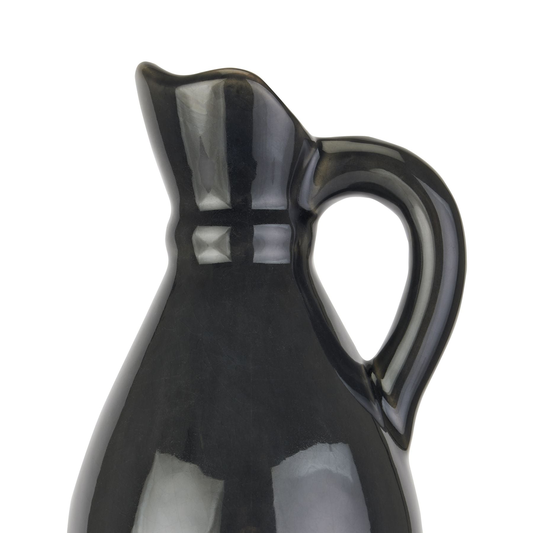 Decorative Tall Navy Stoneware Jug - Starry Skies from the Quanta Home collection.