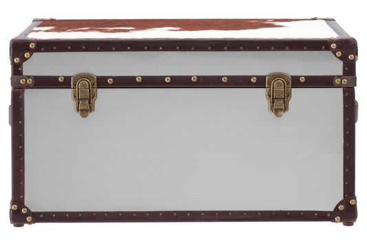 Chelsea Townhouse Brown And White Genuine Cowhide Storage Trunk
