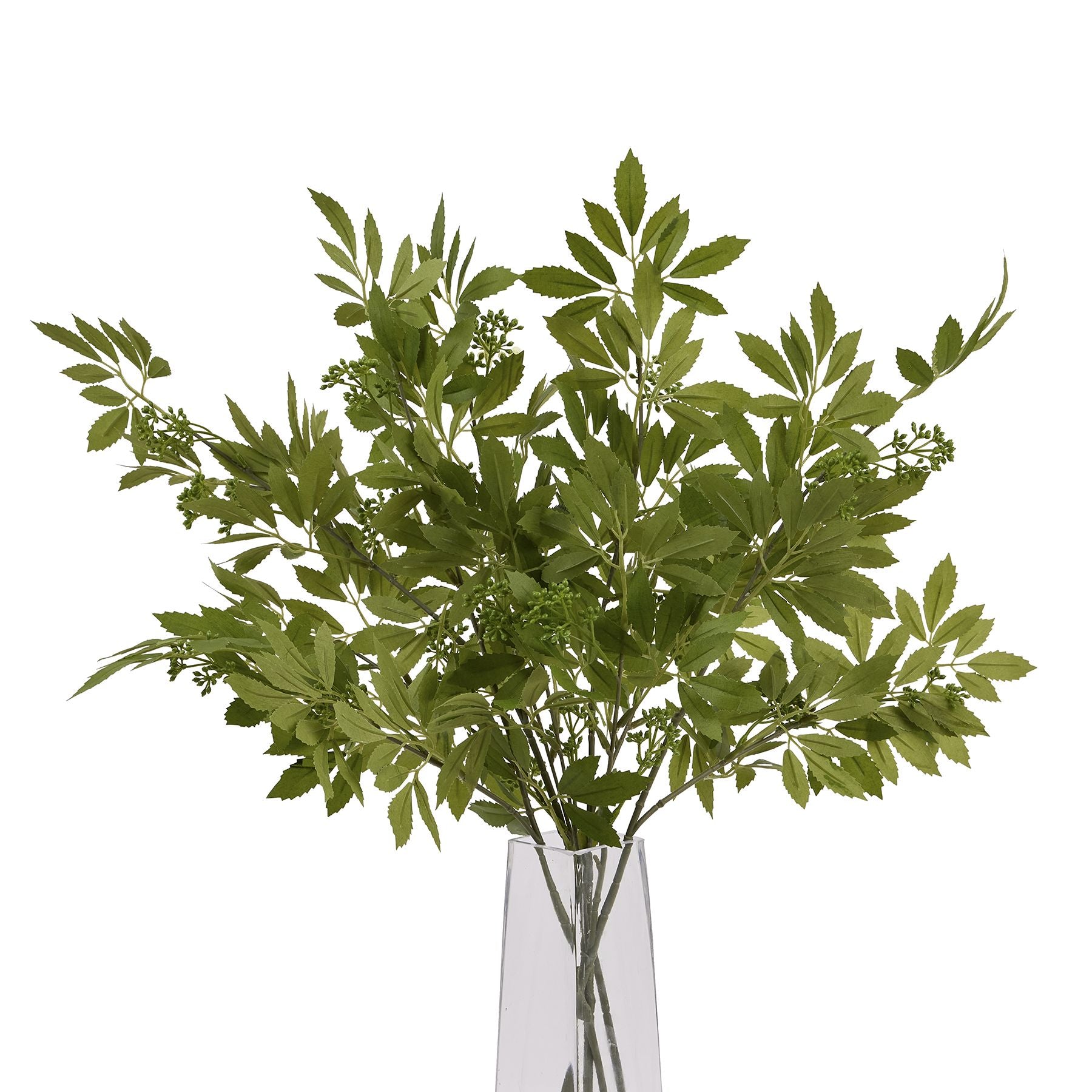 Long artificial fennel stem with delicate, realistic green foliage, adding elegance and volume to floral arrangements.