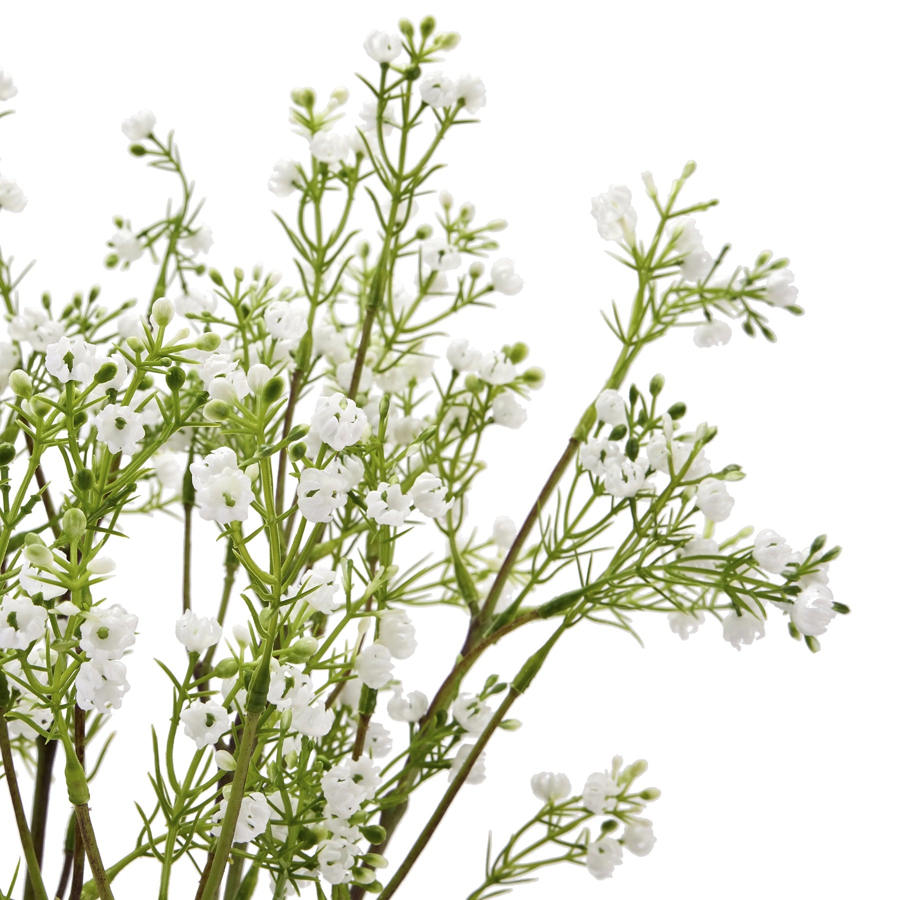 Delicate white blooms of artificial Lily of the Valley with lush green foliage, perfect for elegant home decor.