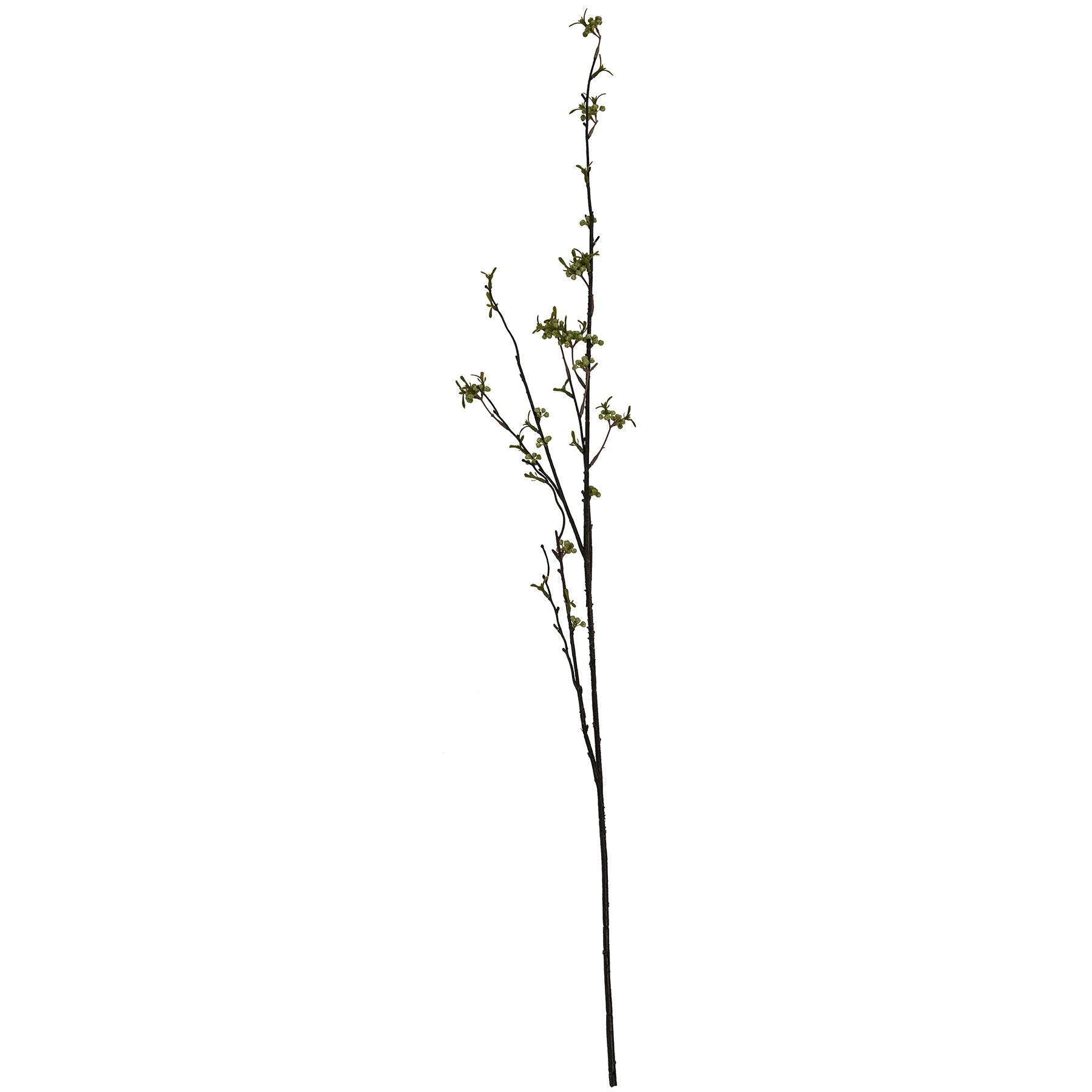 Realistic green berry willow stem with delicate branches, offering an elegant accent for home or office decor.