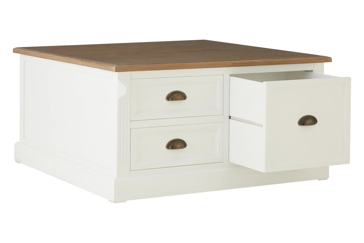 Chatsworth Square Coffee Table with Drawers