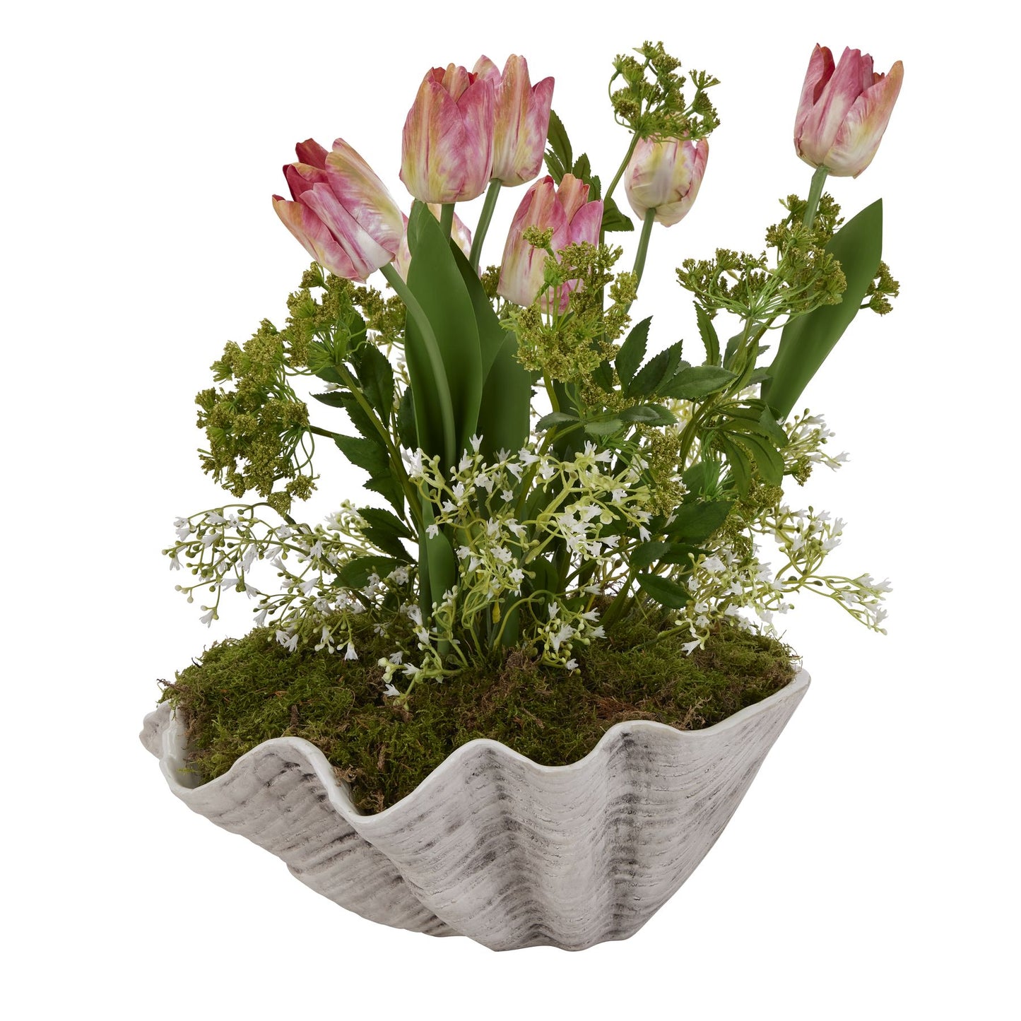 Large Ceramic Adele Shell Bowl - Coastal Decor from the Quanta Home collection.