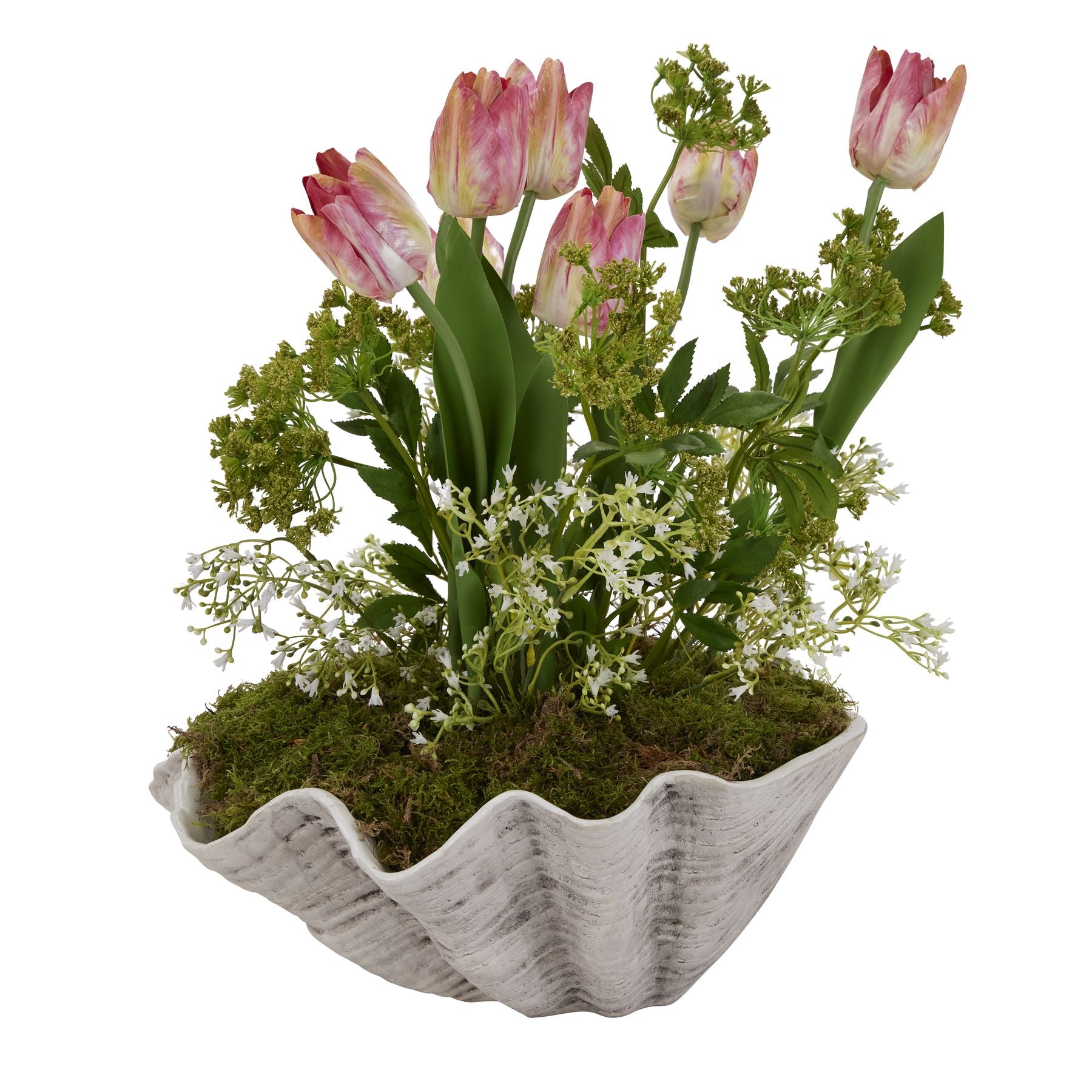 Large Ceramic Adele Shell Bowl - Coastal Decor from the Quanta Home collection.
