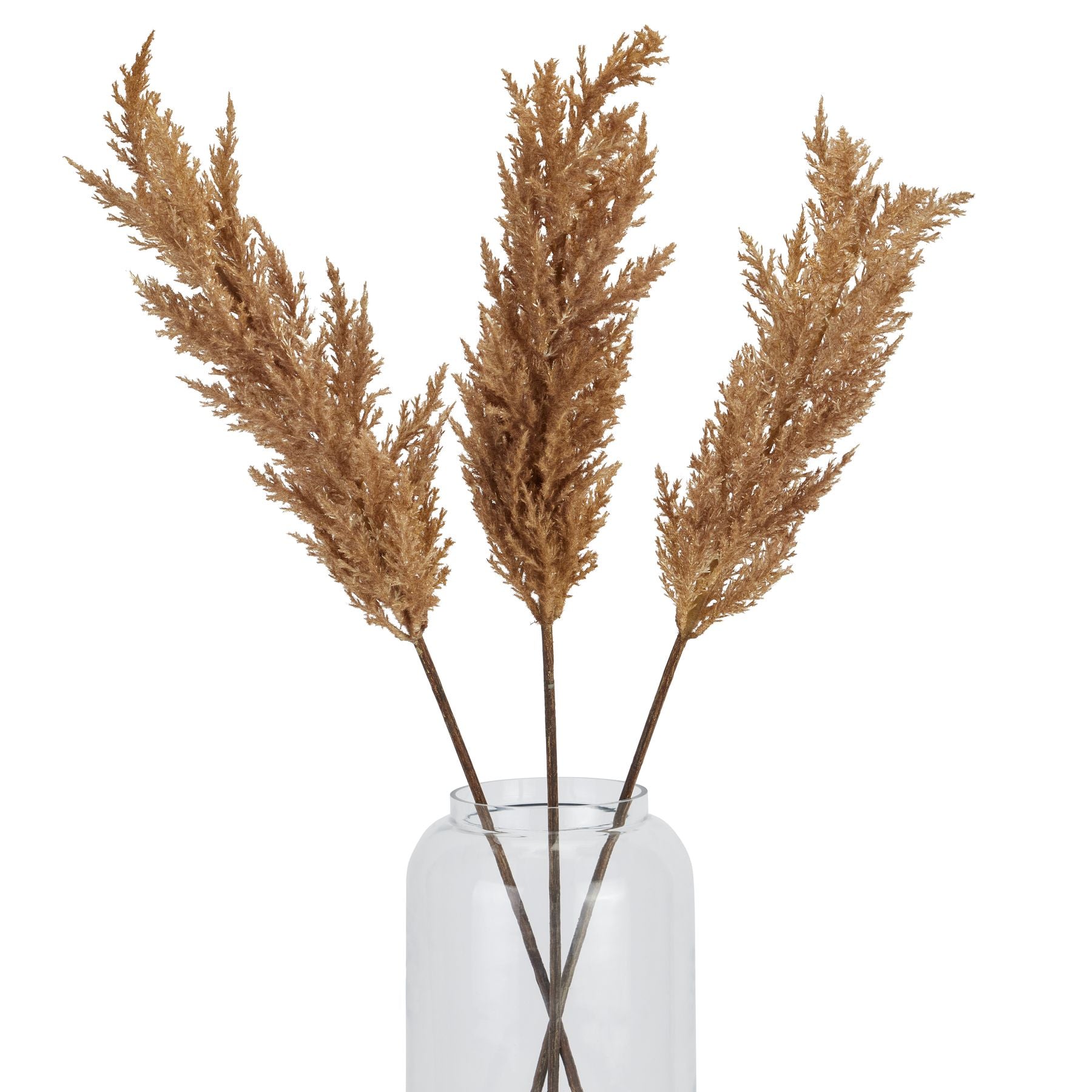 Taupe Faux Dried Pampas Grass Stem - Foliage from the Quanta Home collection.