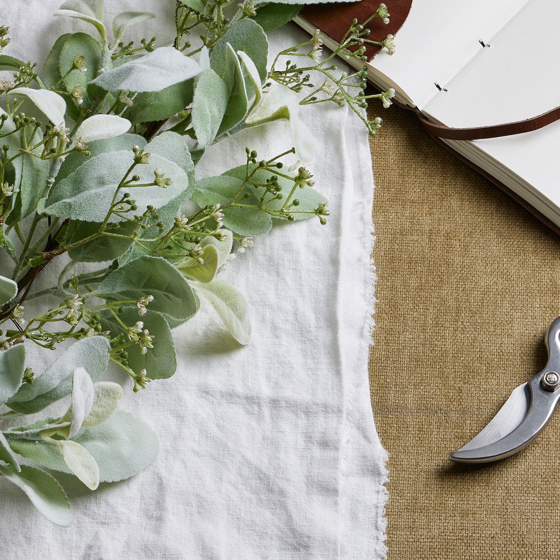 Large Winter Sprig With Lambs Ear And Wax Flower - Festive Flowers & Foliage from the Quanta Home collection.