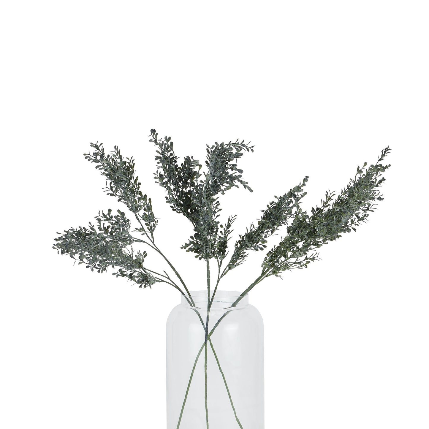 Blackened grass spray stems in a clear vase, showcasing realistic, textured greenery for a sophisticated home accent.