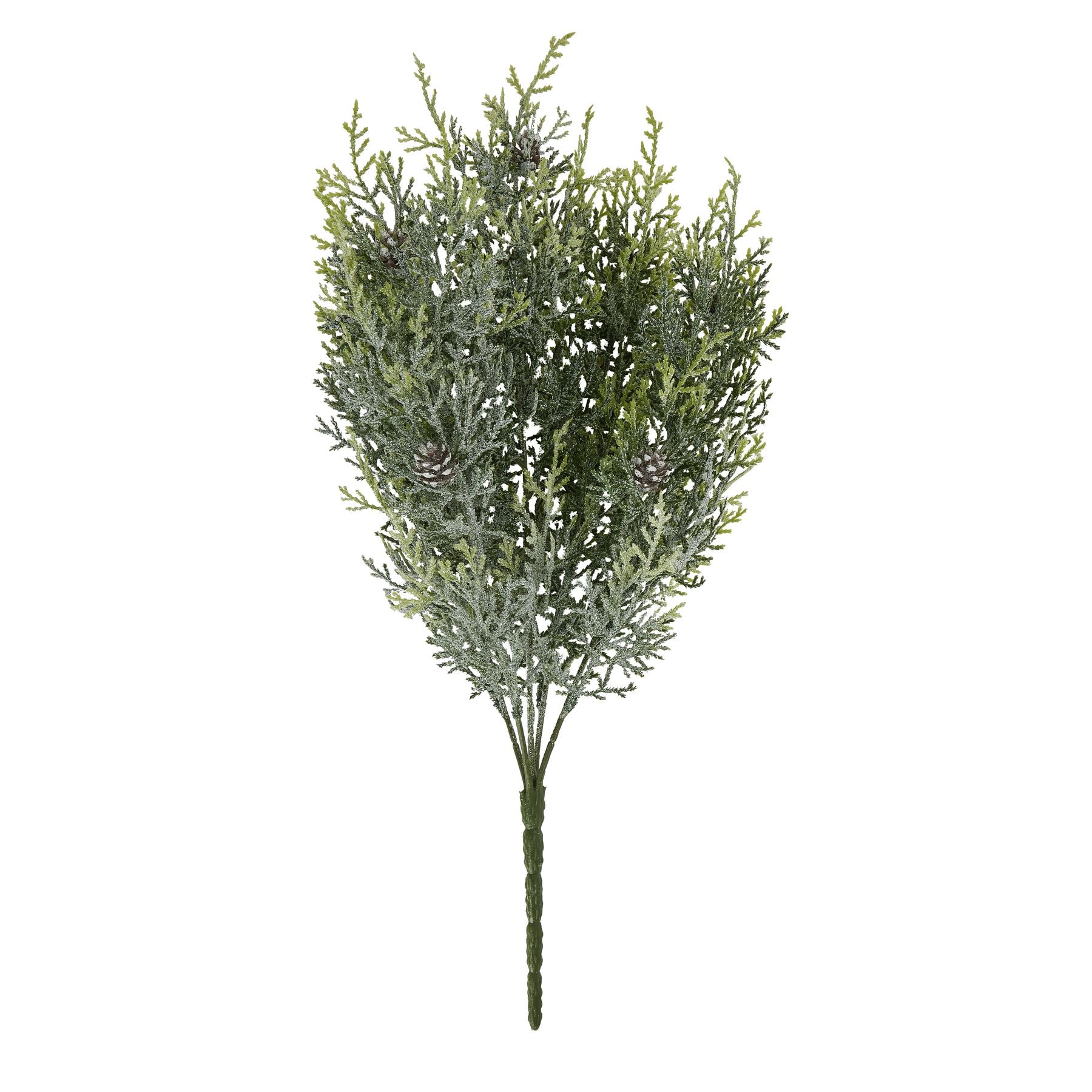 Frosted Pine Spray Stem With Pinecones - Christmas Decorations from the Quanta Home collection.