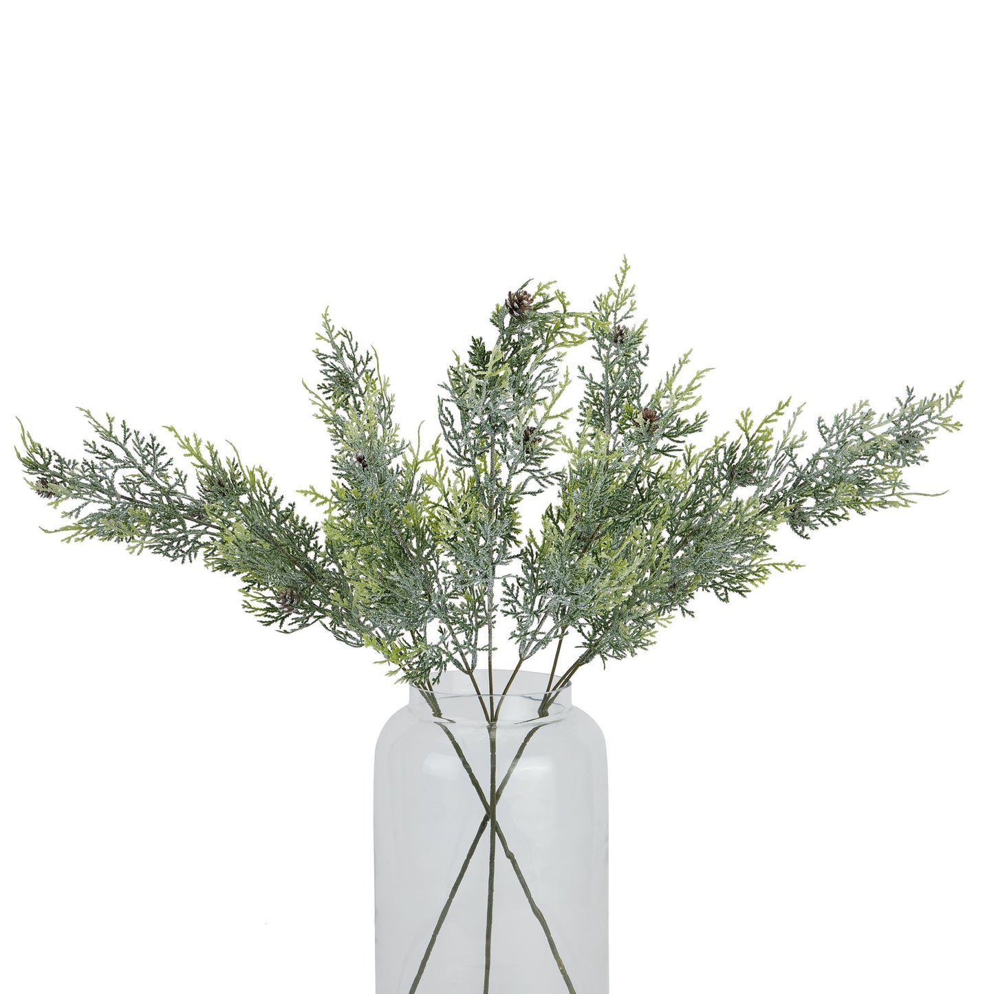 Frosted Pine Tall Stem With Pinecones - Christmas Decorations from the Quanta Home collection.