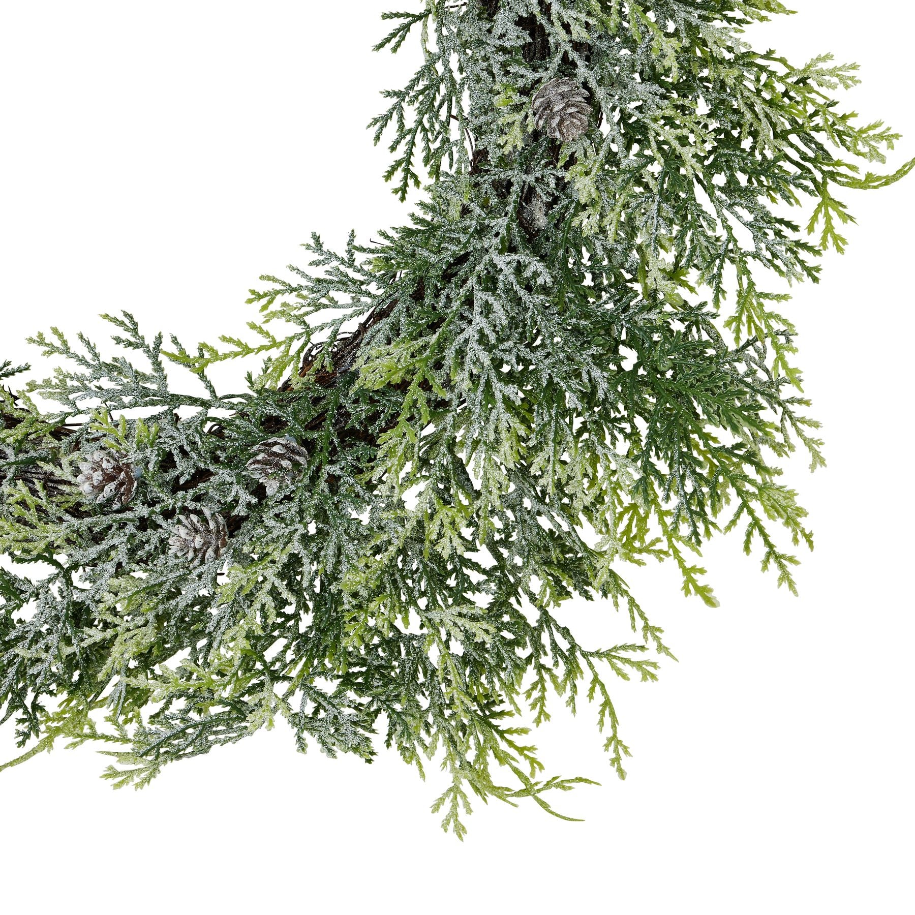 Frosted Pine Wreath With Pinecones - Christmas Wreaths & Garlands from the Quanta Home collection.