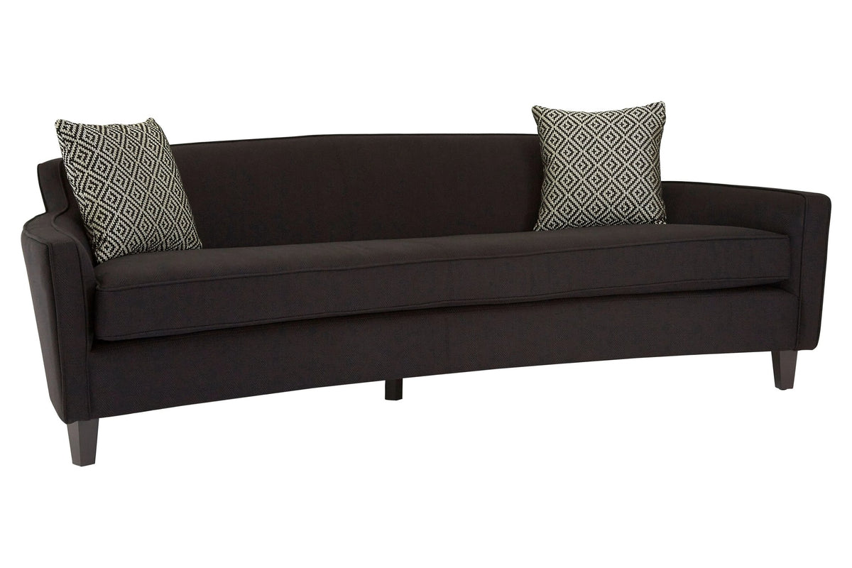 Roslyn 3 Seat Black Dimity Fabric Sofa
