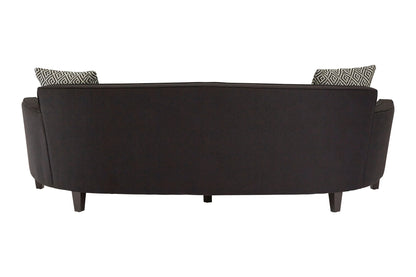 Roslyn 3 Seat Black Dimity Fabric Sofa