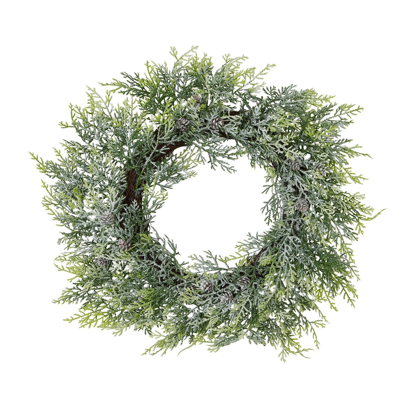 Frosted Pine Wreath With Pinecones - Christmas Wreaths & Garlands from the Quanta Home collection.
