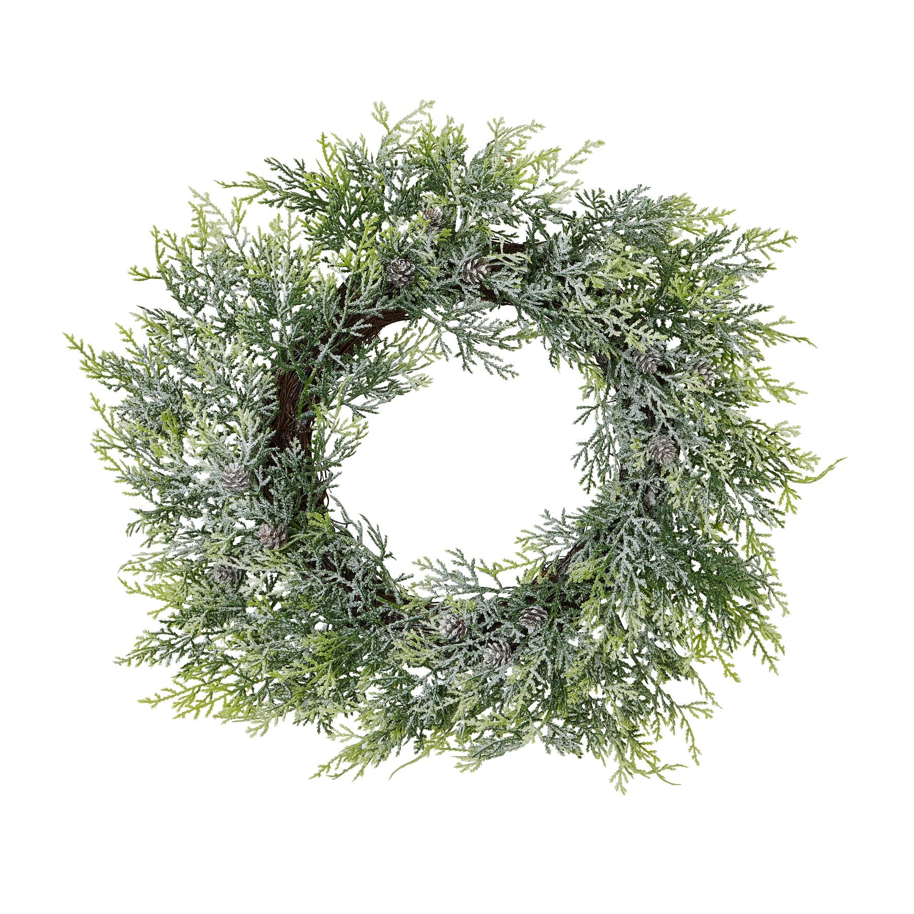 Frosted Pine Wreath With Pinecones - Christmas Wreaths & Garlands from the Quanta Home collection.