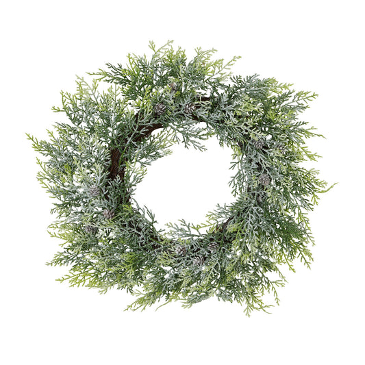 Frosted Pine Wreath With Pinecones - Christmas Wreaths & Garlands from the Quanta Home collection.