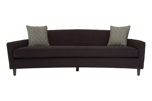 Roslyn 3 Seat Black Dimity Fabric Sofa