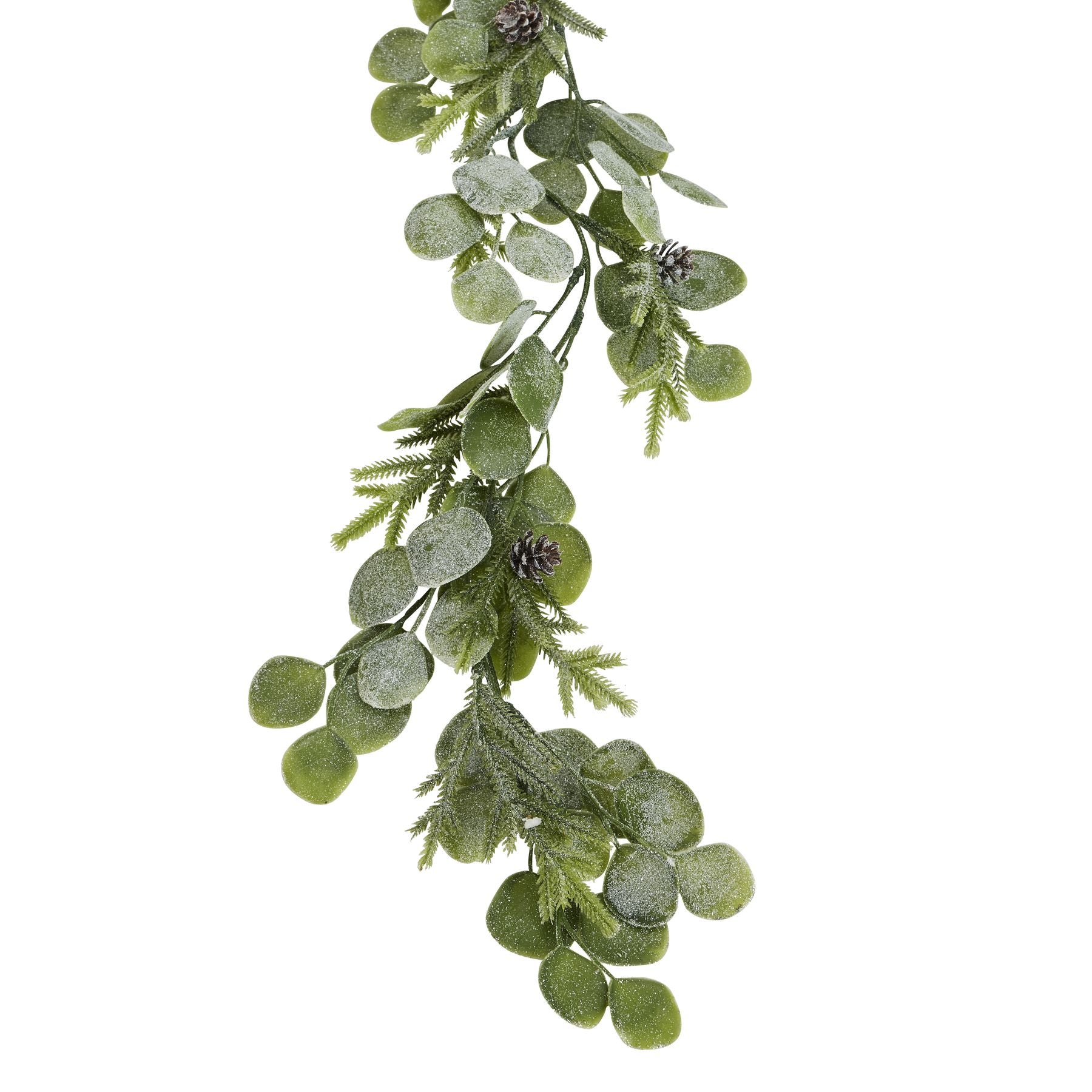 Frosted Pine And Eucalyptus Garland - Christmas Wreaths & Garlands from the Quanta Home collection.