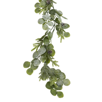 Frosted Pine And Eucalyptus Garland - Christmas Wreaths & Garlands from the Quanta Home collection.