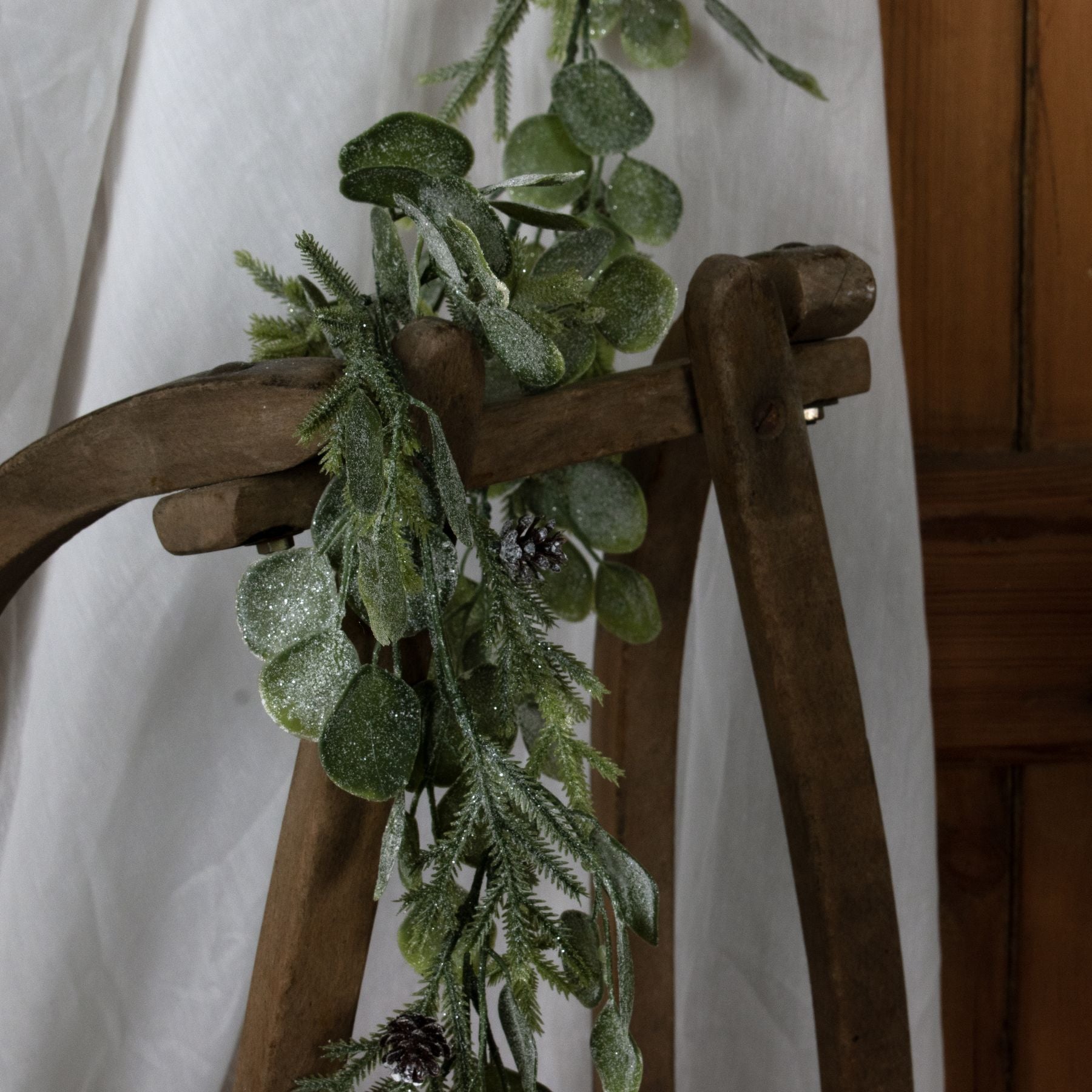 Frosted Pine And Eucalyptus Garland - Christmas Wreaths & Garlands from the Quanta Home collection.