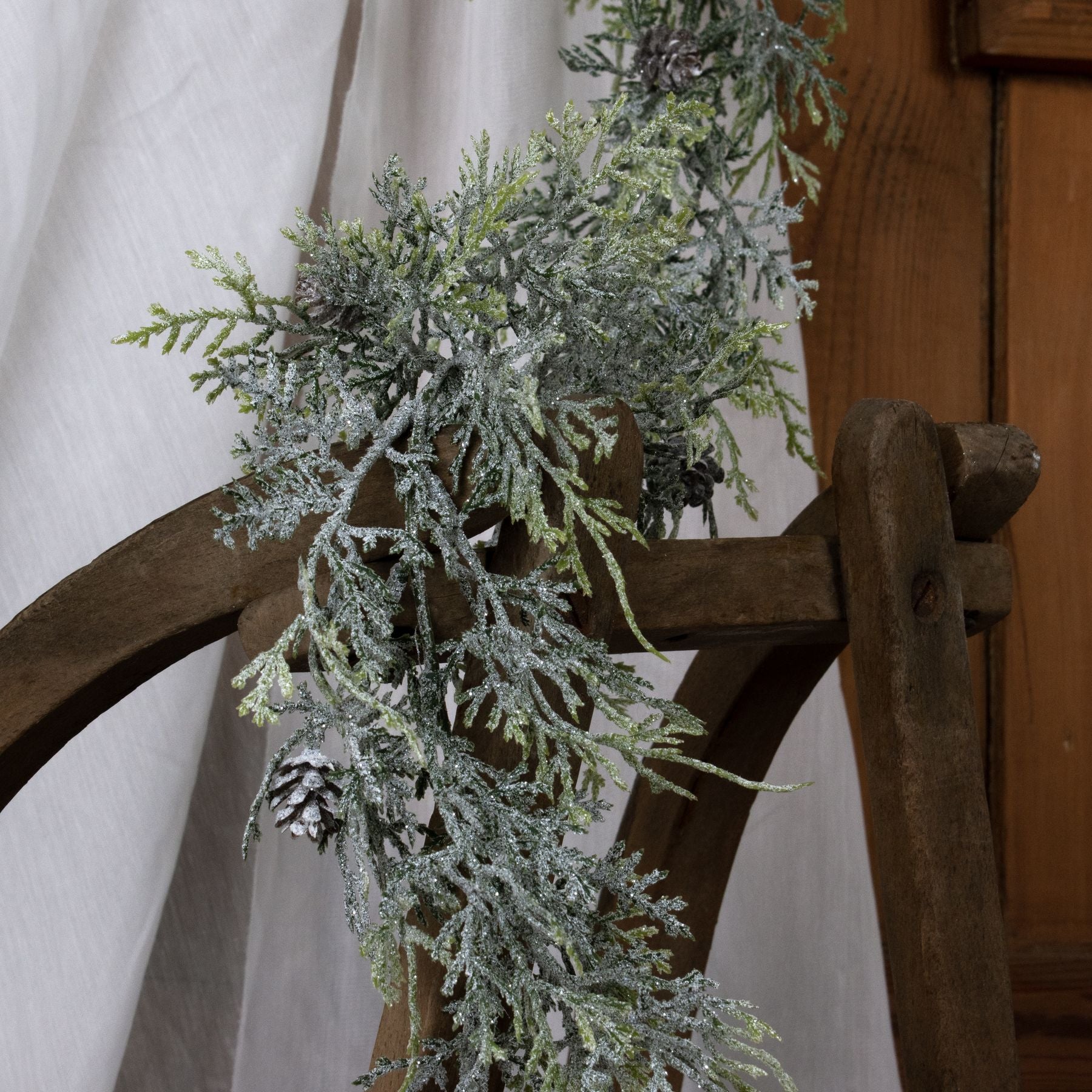 Frosted Pine Garland With Pinecones - Christmas Wreaths & Garlands from the Quanta Home collection.