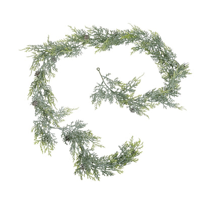 Frosted Pine Garland With Pinecones - Christmas Wreaths & Garlands from the Quanta Home collection.