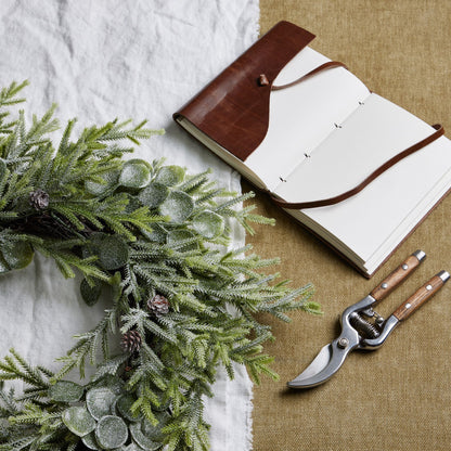 Frosted Pine And Eucalyptus Wreath - Christmas Wreaths & Garlands from the Quanta Home collection.