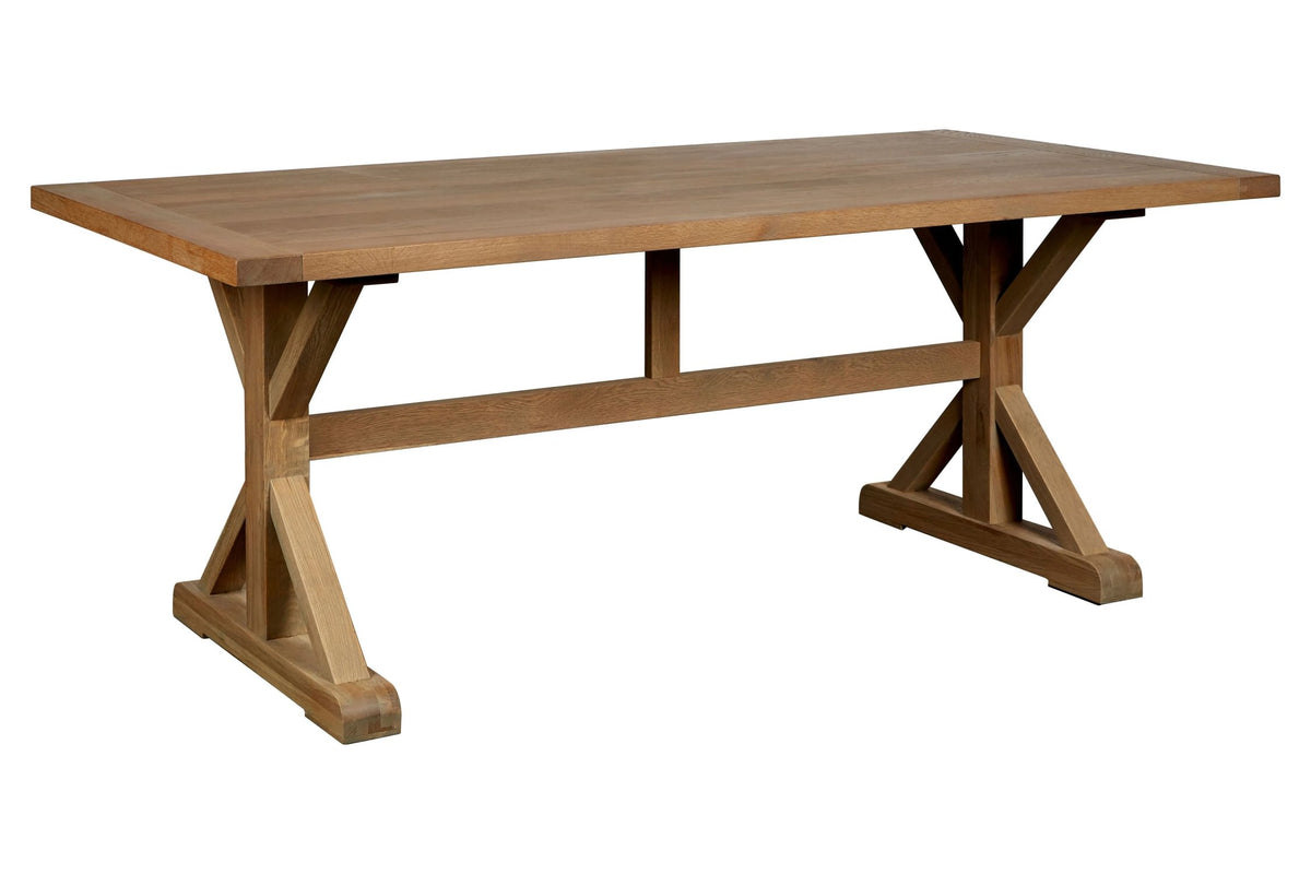 Bordeaux Grey Finish Oak Wood Dining Table