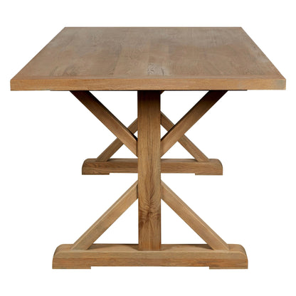 Bordeaux Grey Finish Oak Wood Dining Table