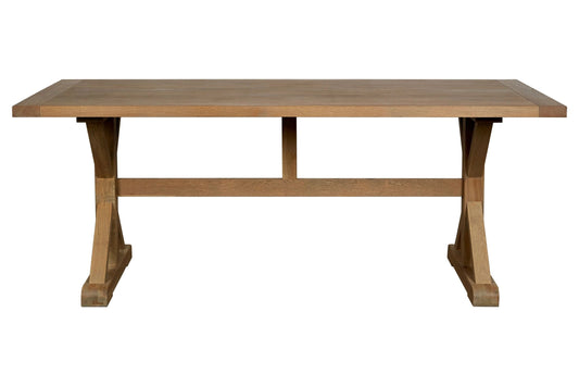 Bordeaux Grey Finish Oak Wood Dining Table