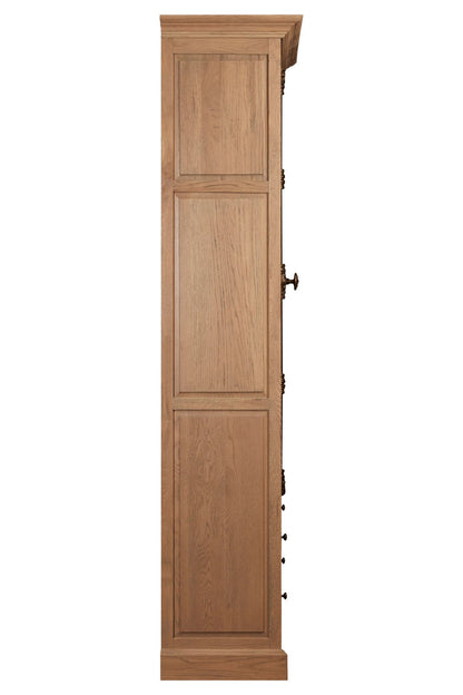 Bordeaux Washed Grey Finish Oak Wood Tall Cabinet