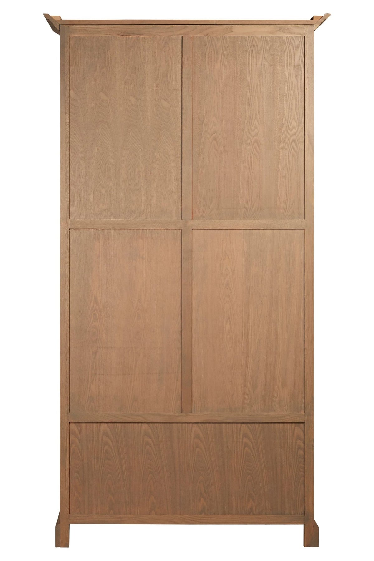 Bordeaux Washed Grey Finish Oak Wood Tall Cabinet