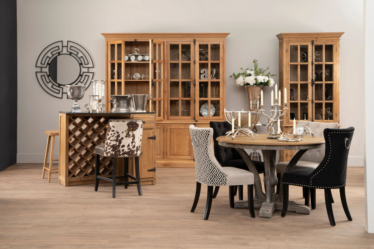 Bordeaux Natural Oak Wood Tall Cabinet
