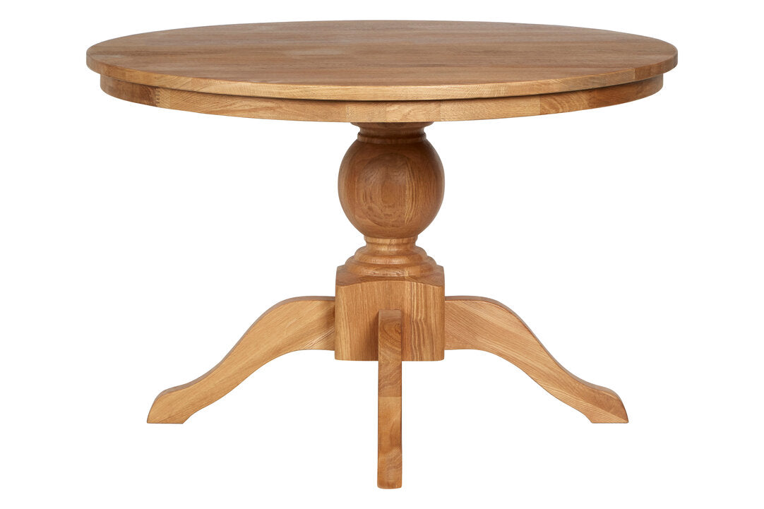 Bordeaux Natural Oak Wood Round Dining Table