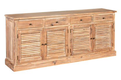 Bordeaux Oak Wood Sideboard with Whitewash Finish