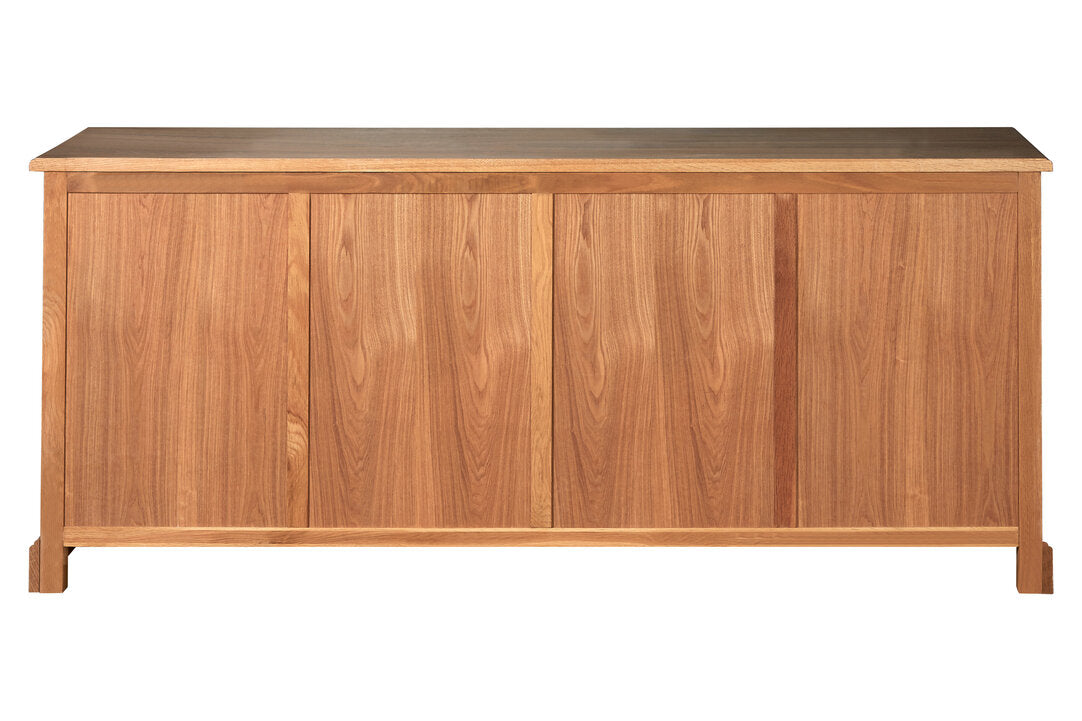 Bordeaux Oak Wood Sideboard with Whitewash Finish