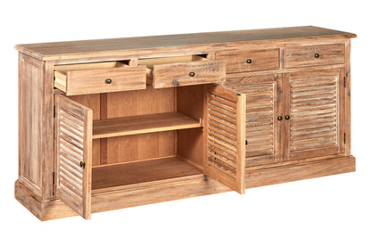 Bordeaux Oak Wood Sideboard with Whitewash Finish