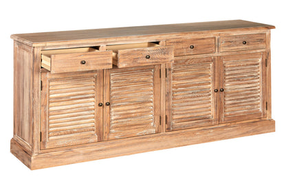Bordeaux Oak Wood Sideboard with Whitewash Finish
