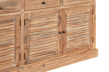 Bordeaux Oak Wood Sideboard with Whitewash Finish