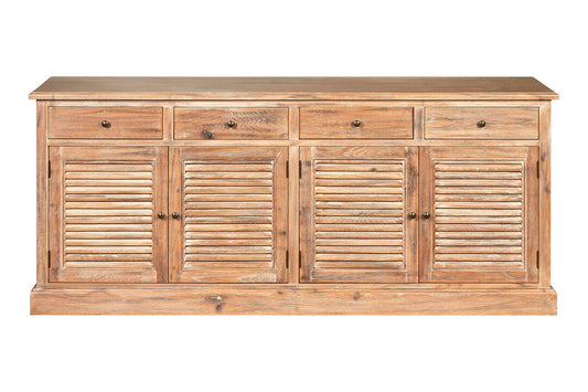 Bordeaux Oak Wood Sideboard with Whitewash Finish